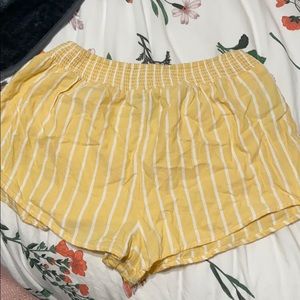 Yellow Striped Shorts